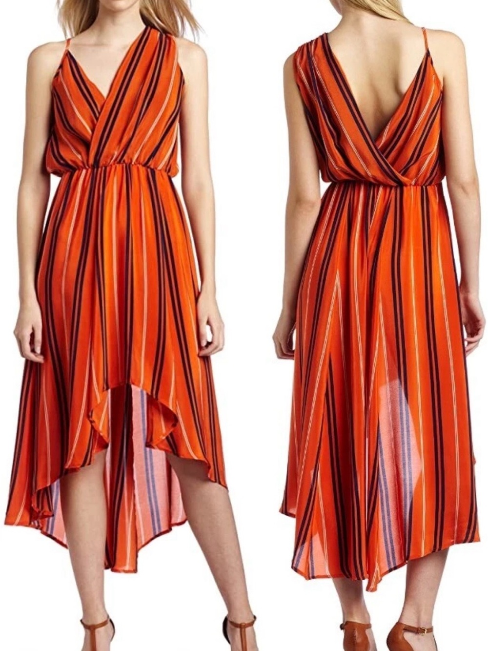 Rebecca Minkoff Dehlia Silk Orange Dress Size 4